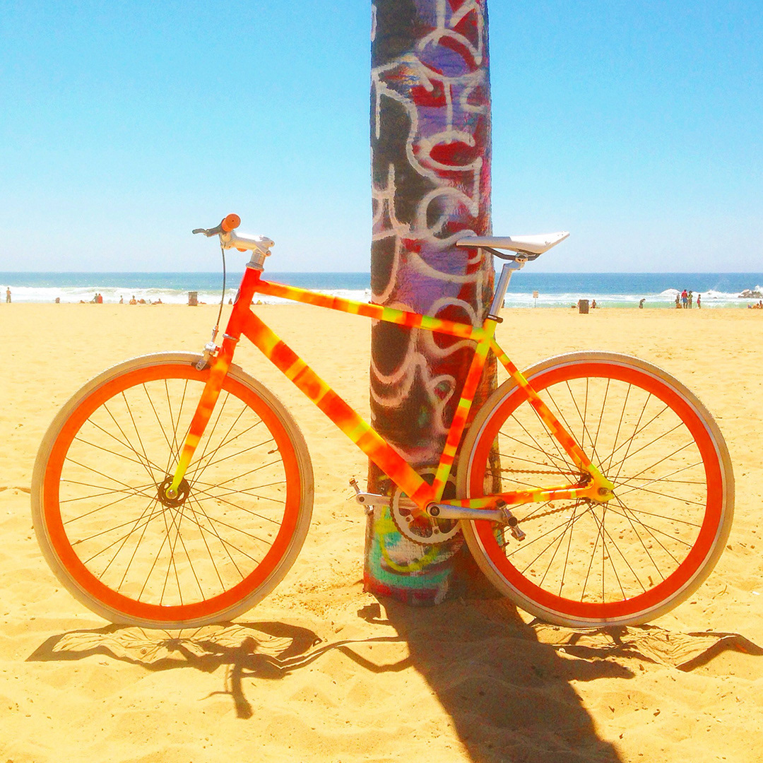 fixie Bike beach streetart aerosol graff venice beach Venice product Bicycle Bike