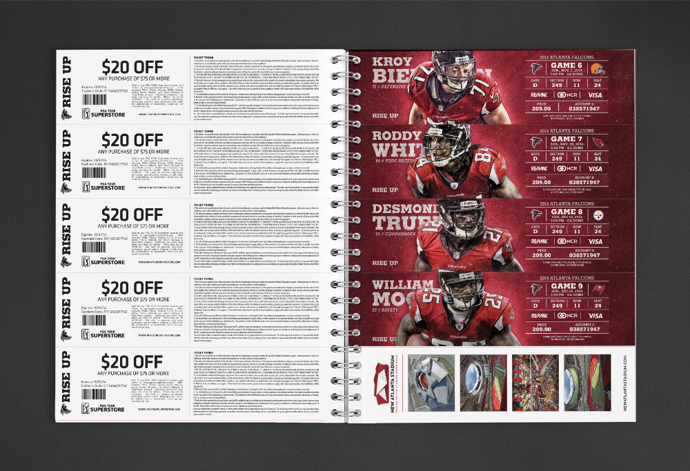 season tickets design print sports football nfl post processing Layout tix