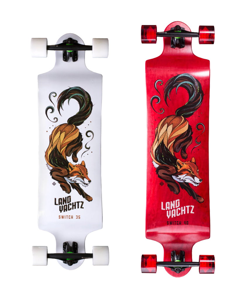 Adobe Portfolio Landyachtz LONGBOARD skateboard owl bear FOX indian Native ornaments markers Fineliners streetart hatching