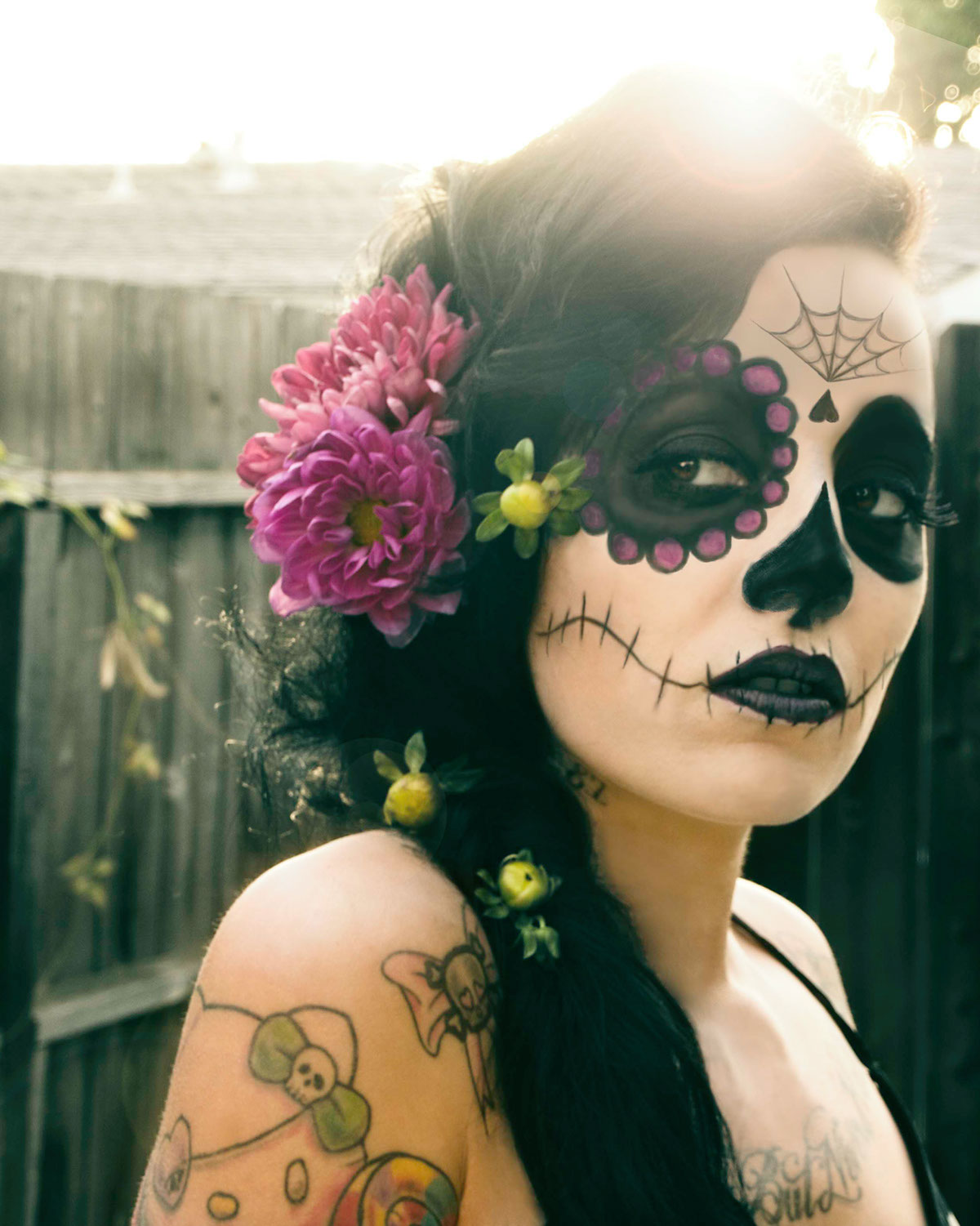 day of the dead Tattoo Model Moody