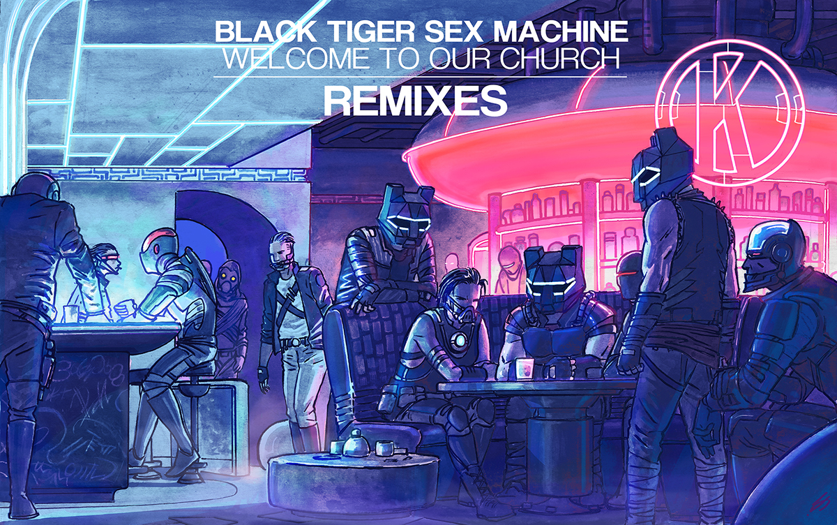 Black Tiger Sex Machine Remix Lp Cover Illustration On Behance 