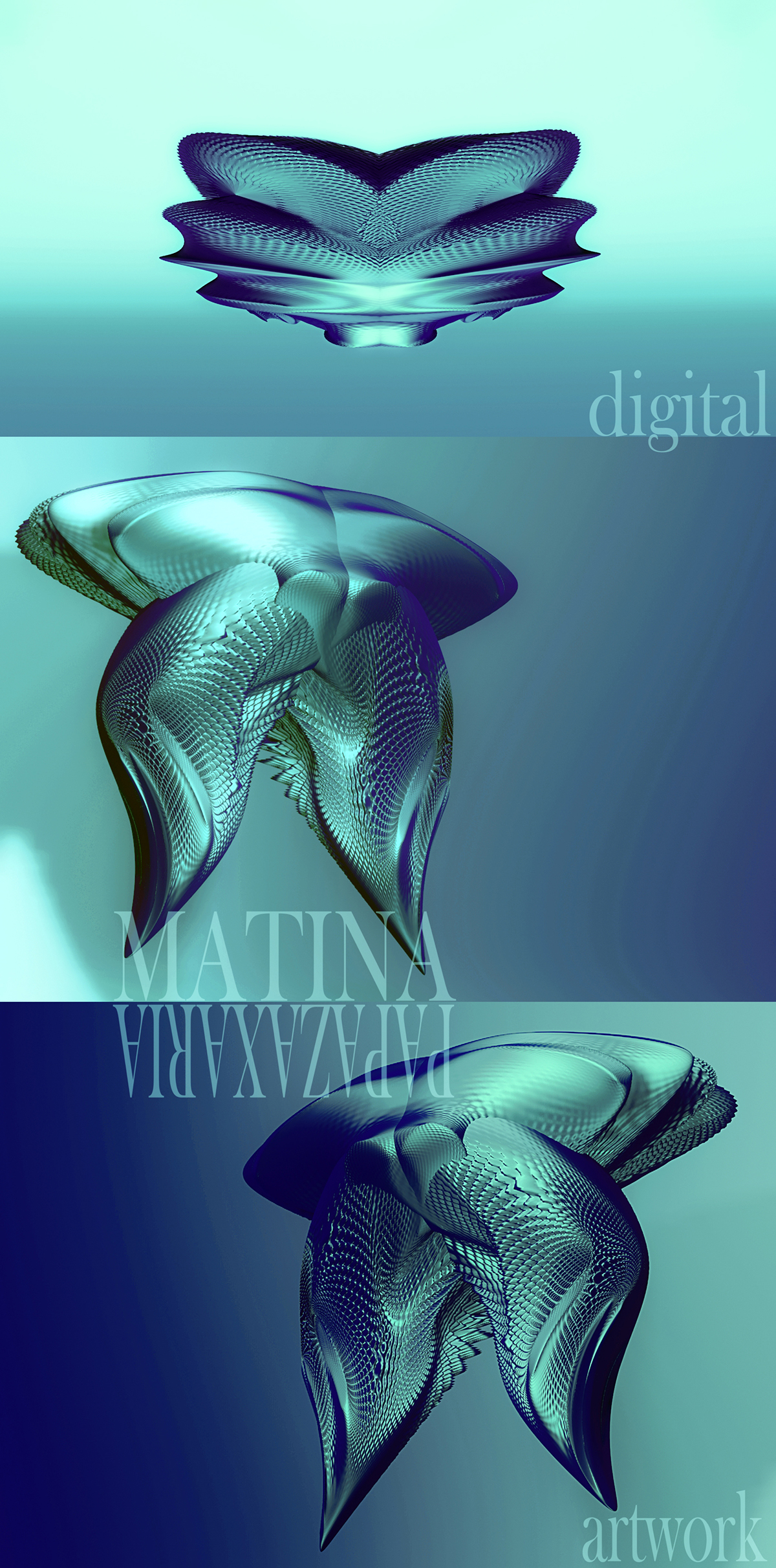 alexander mcqueen 3d art digital design rayfish manta ray stingray Devil ray  matina papazaxaria