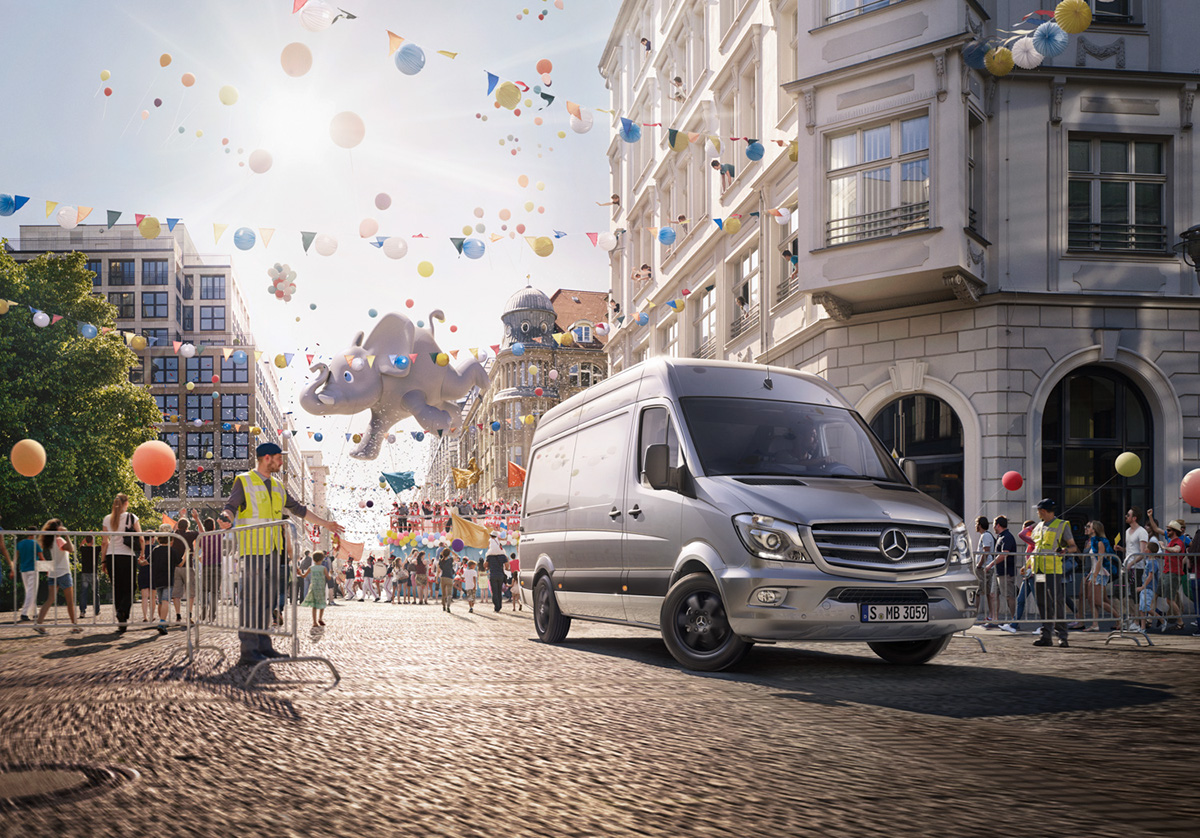3D transportation Vehicle CGI Landscape automotive   festive happy