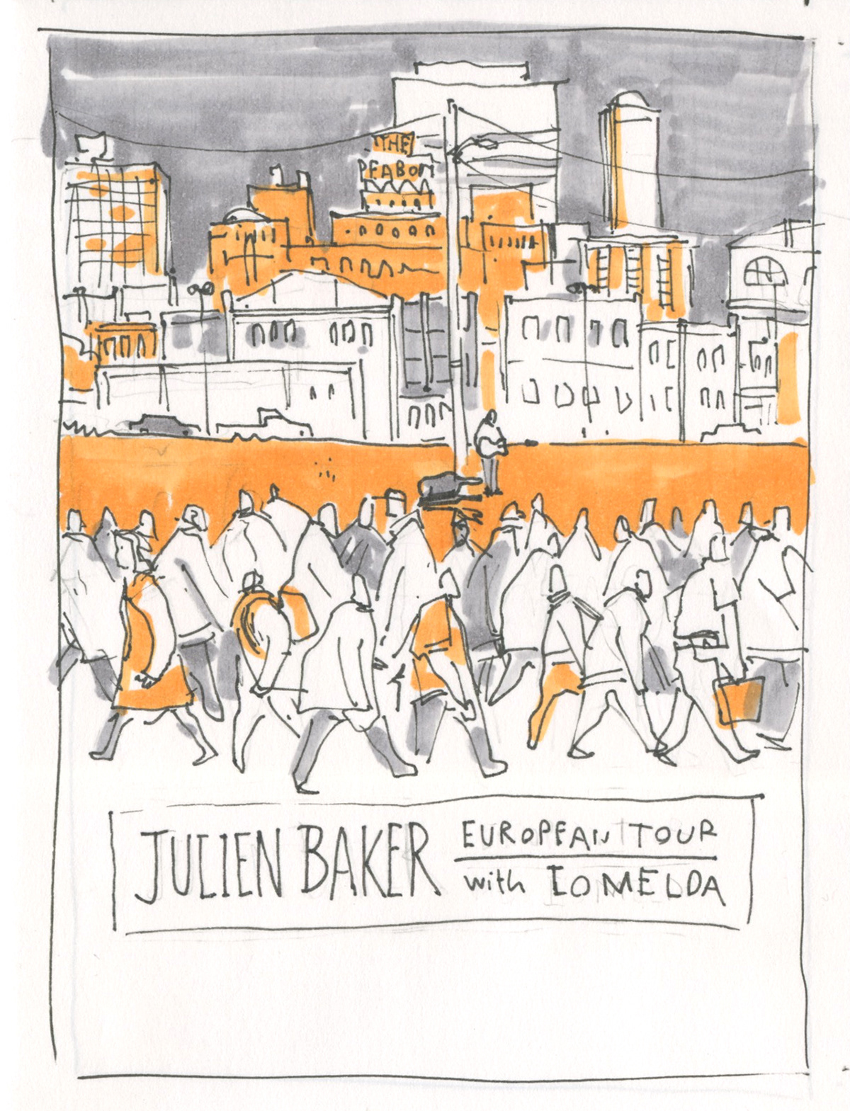 Julien Baker poster gig Tour Poster Motel 6 peabody Memphis prague