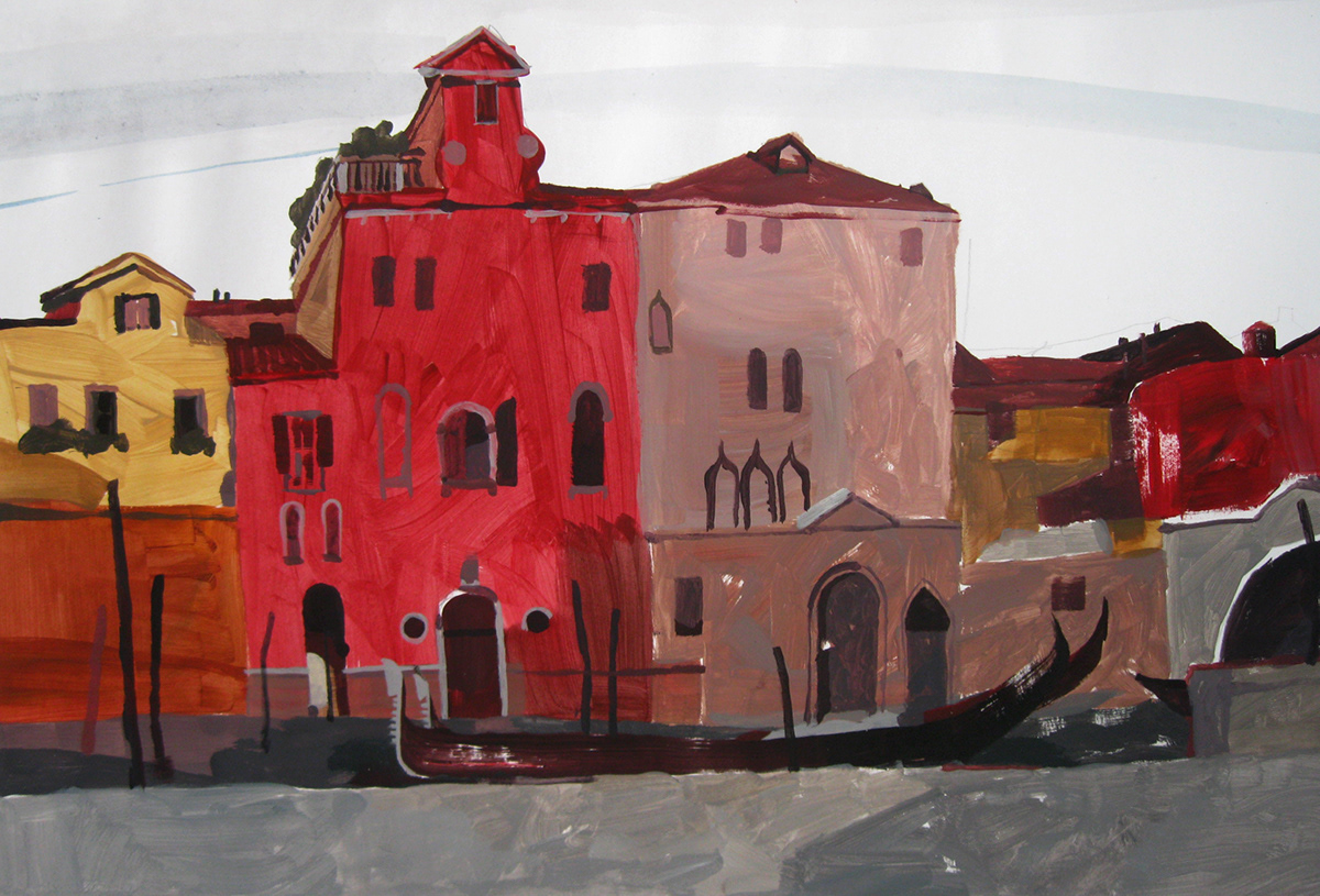 Pastels acrylic acrylicpainting venezia sketch Landscape