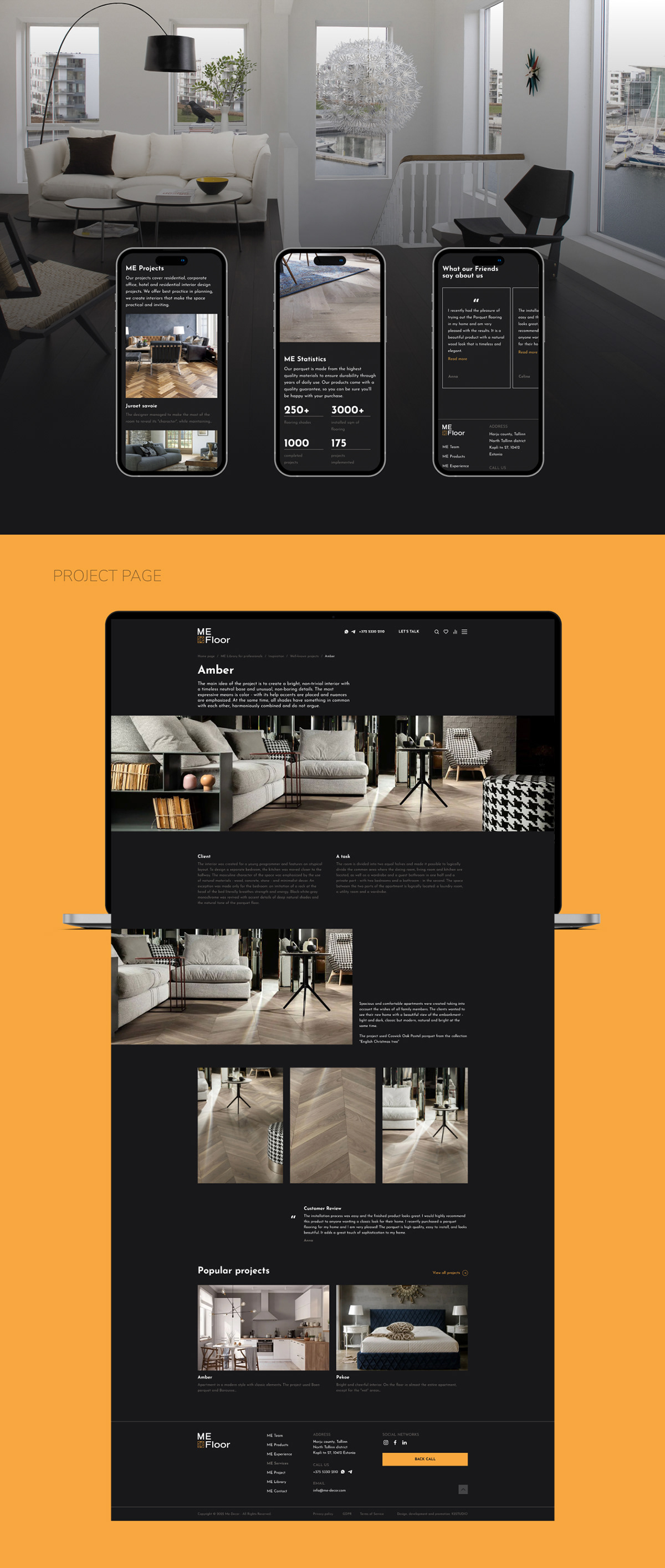 Interior interior design  parquet uiux Web Design  Website Interface