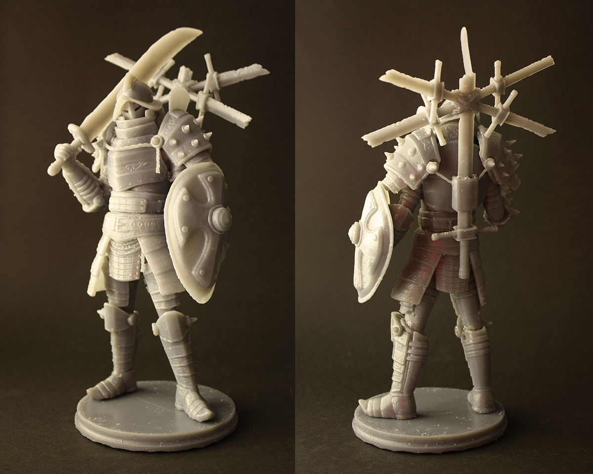 Gladiator 3d ZBrush 3d print 3d print statue form 1+ formlabs 3d print knight 3d Armor 3D dark souls 3d concept warrior 3d Zbrush grey resin