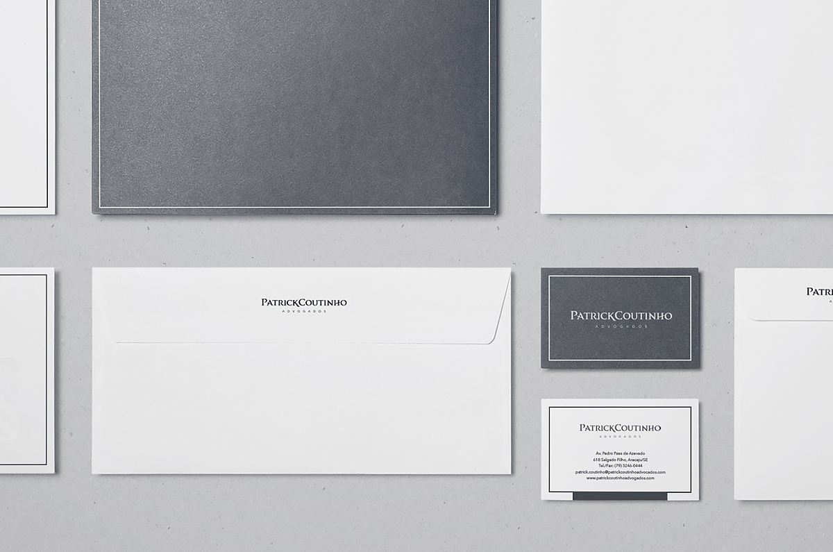 logo redesign lawyer law firm b&w black & white less Stationery Responsive