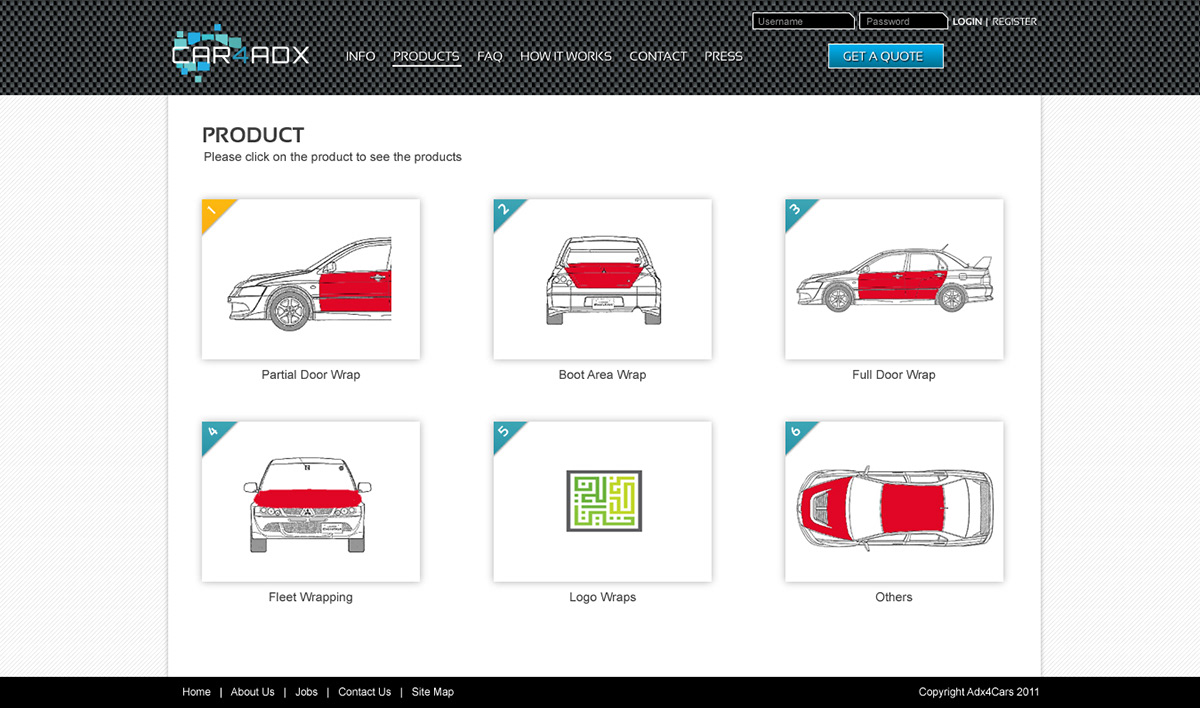 car Wrap car4ads Mockup design Web Website