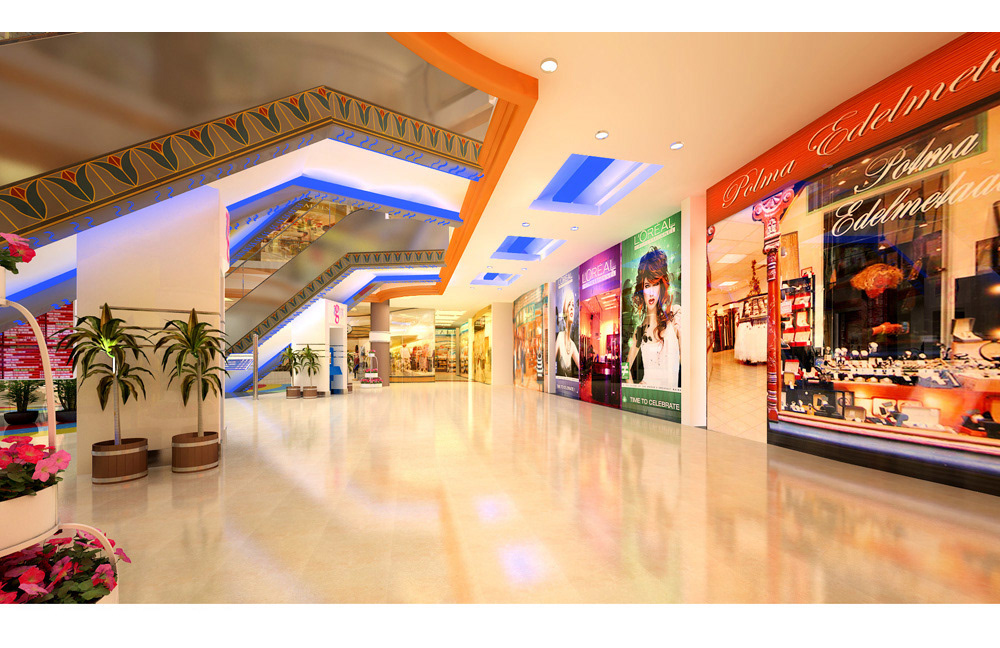 3d shopping mall commercial interior 3d interior render 3d interior render