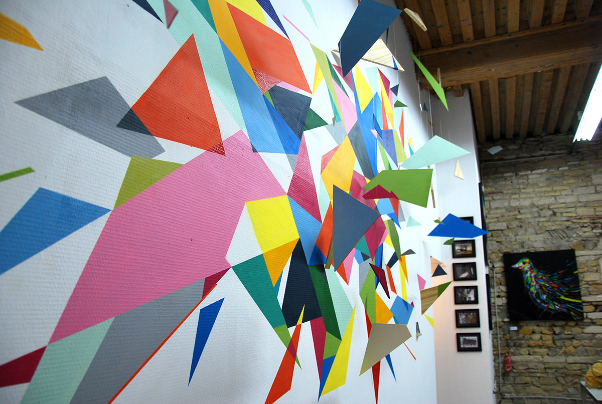 404concept Mural installation Exhibition  lyon france keim zics wood