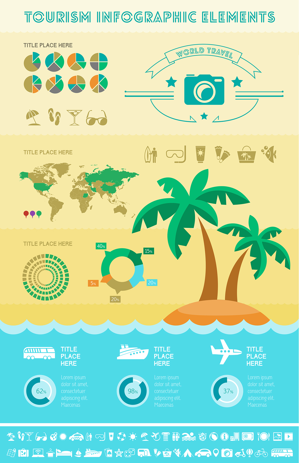 tourism infographics template