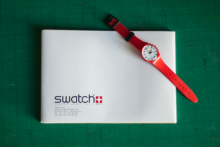 swatch watch swiss design graphics modern type color bold refined book publication