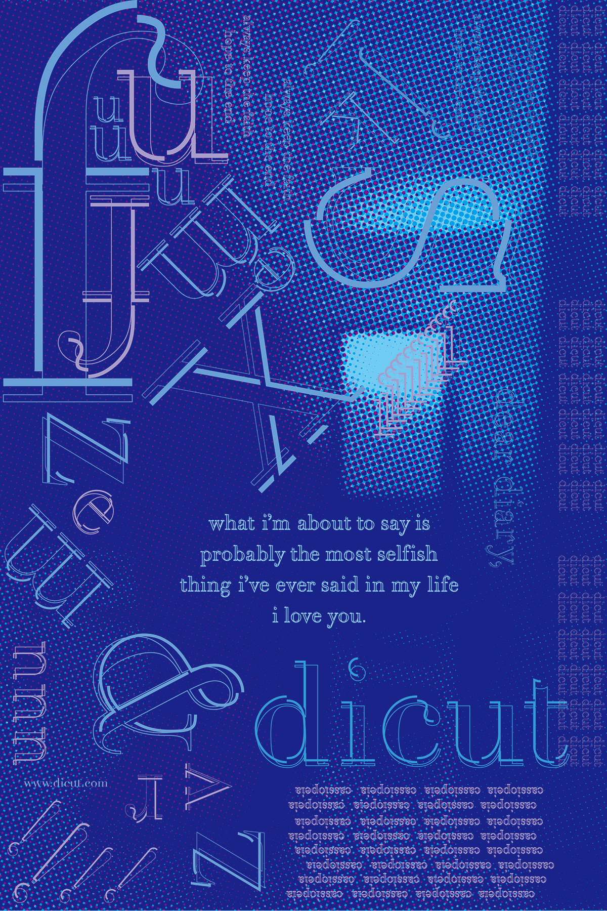 Typeface design brochure poster
