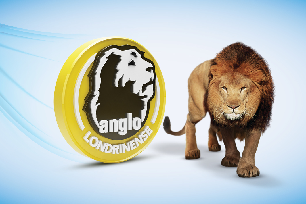 design 3D Render Logotype brand anglo lion londrinense escolas Schools cinema 4d Illustrator