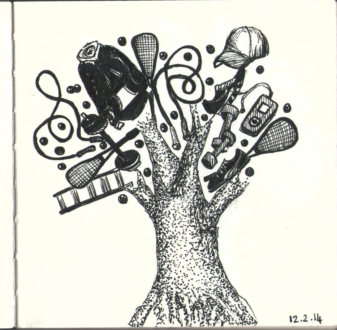 trees abstract sketching