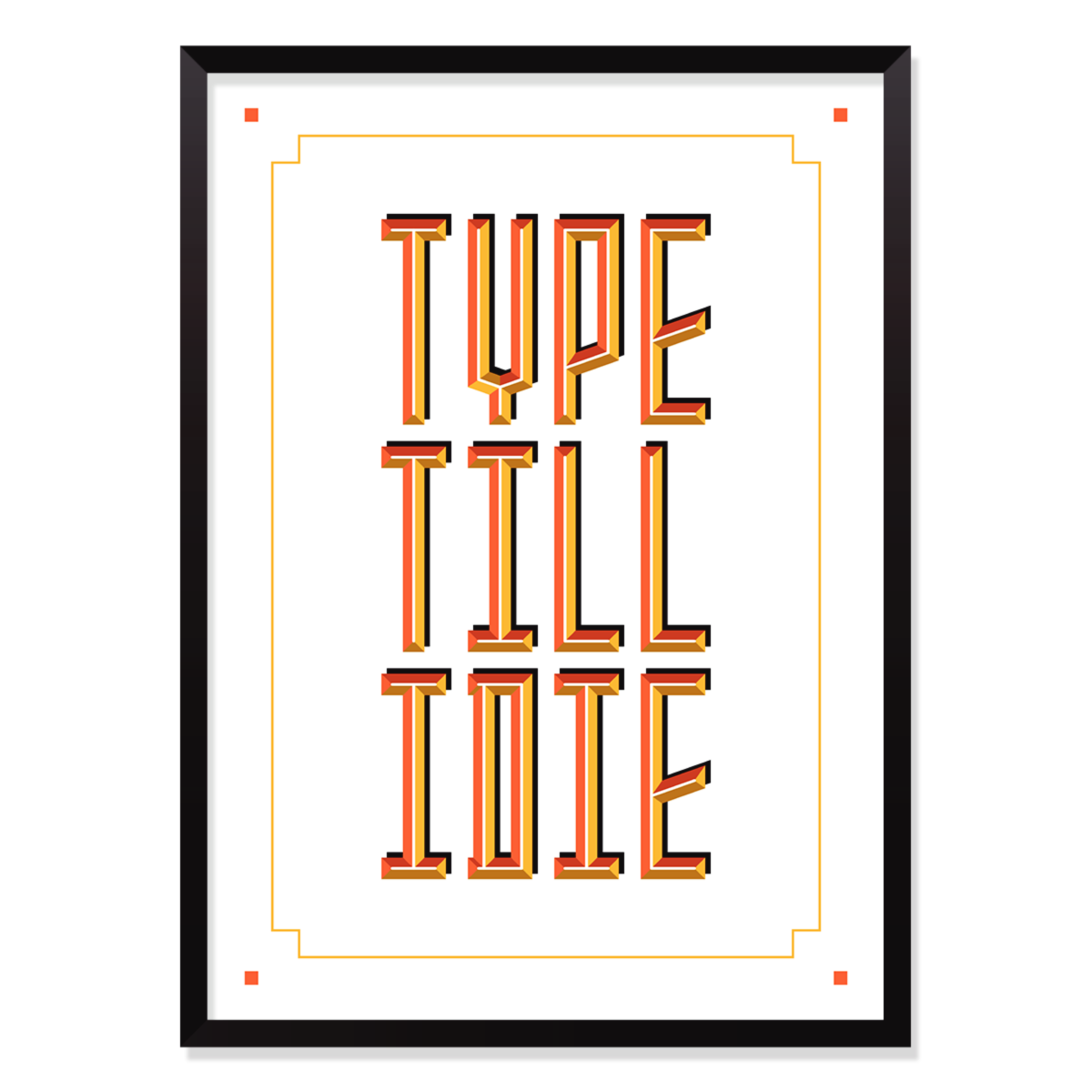 Exhibition  expo lettering type typo vernissage nou9 print frame prints