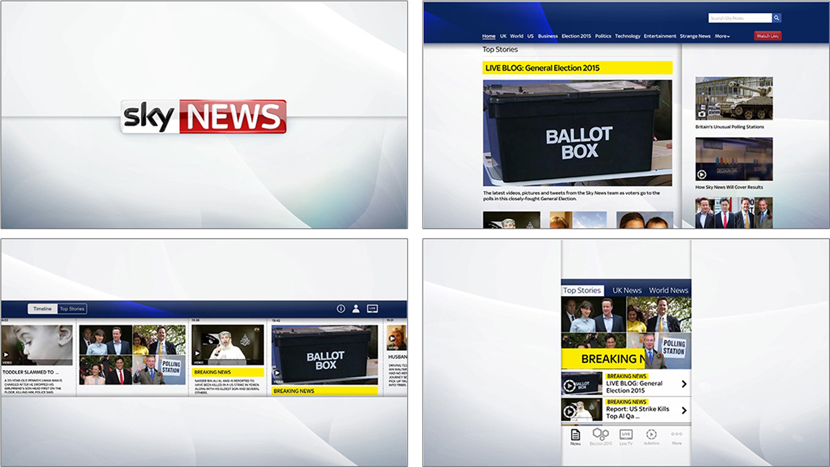 Sky News Rebrand graphics design television information design