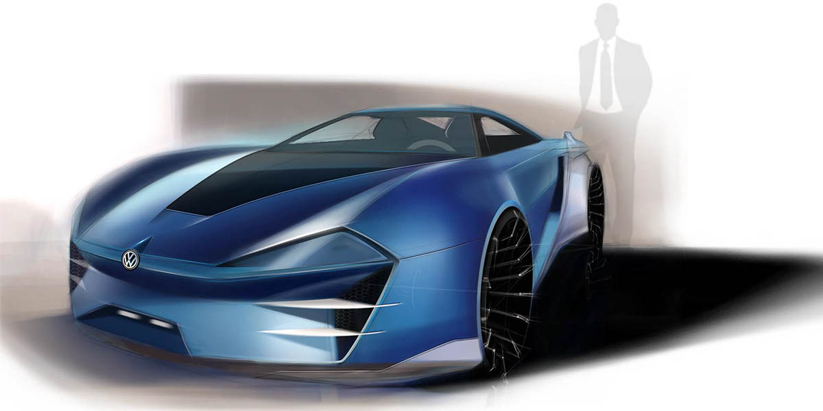 car design Transportation Design volkswagen Clay Modelling Alias concept car Concept Car Design year 2025