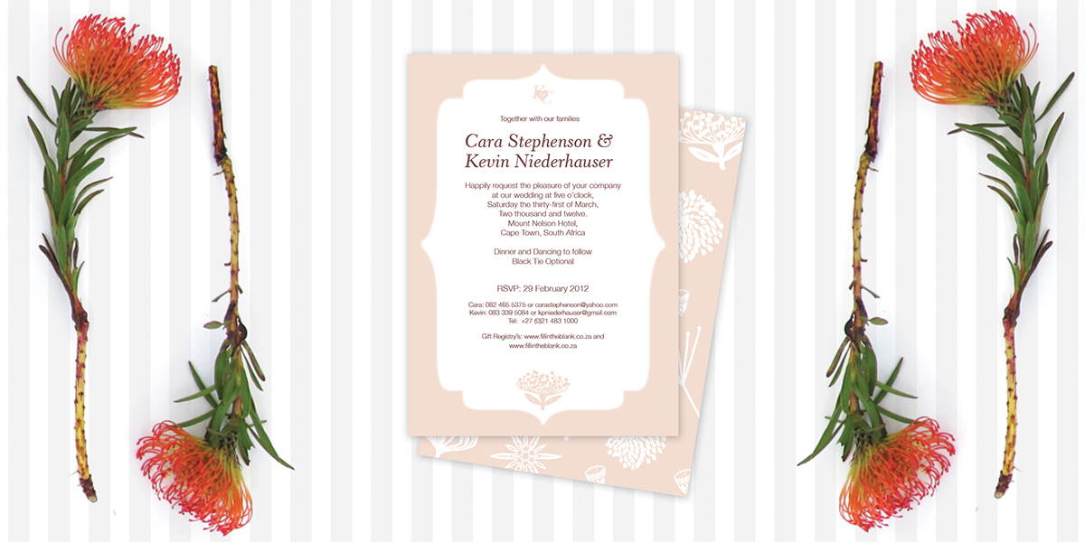 wedding cape town MOUNT NELSON protea south africa swiss Edelweiss floral stationary