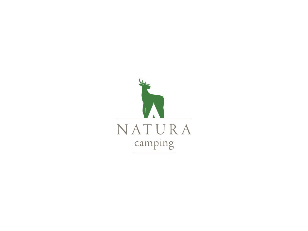 logos logo graphic identity Nature natura camping camp deer tent