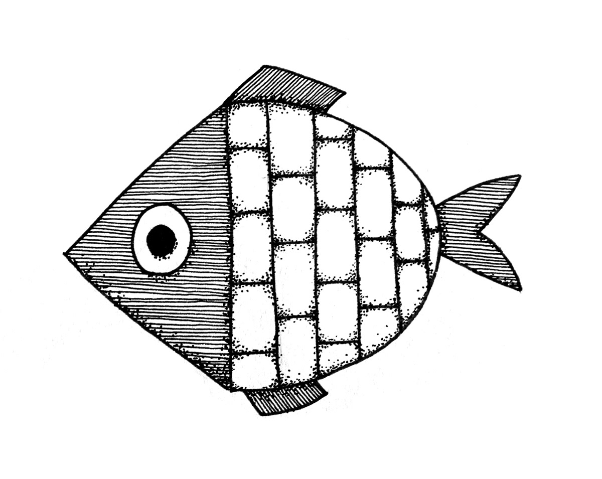 Com. des Sardines Marie Moroté sardines fish marseille france tattoo black and white