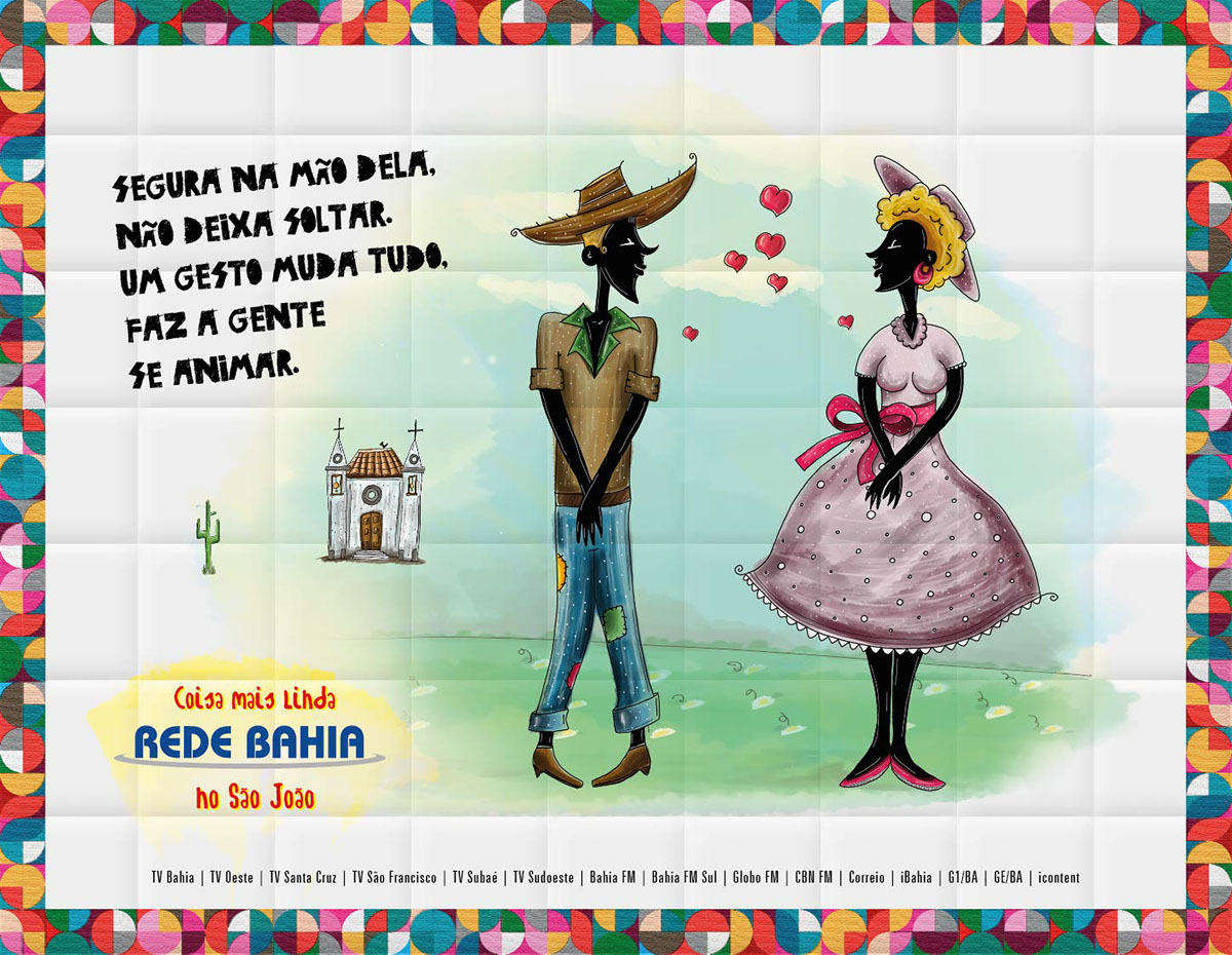 anúncio São João Rede Bahia diretor de arte design gráfico freelancer