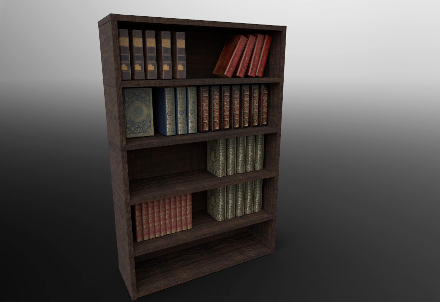3D book bookcase bookshelf kitap kitaplık library writing 