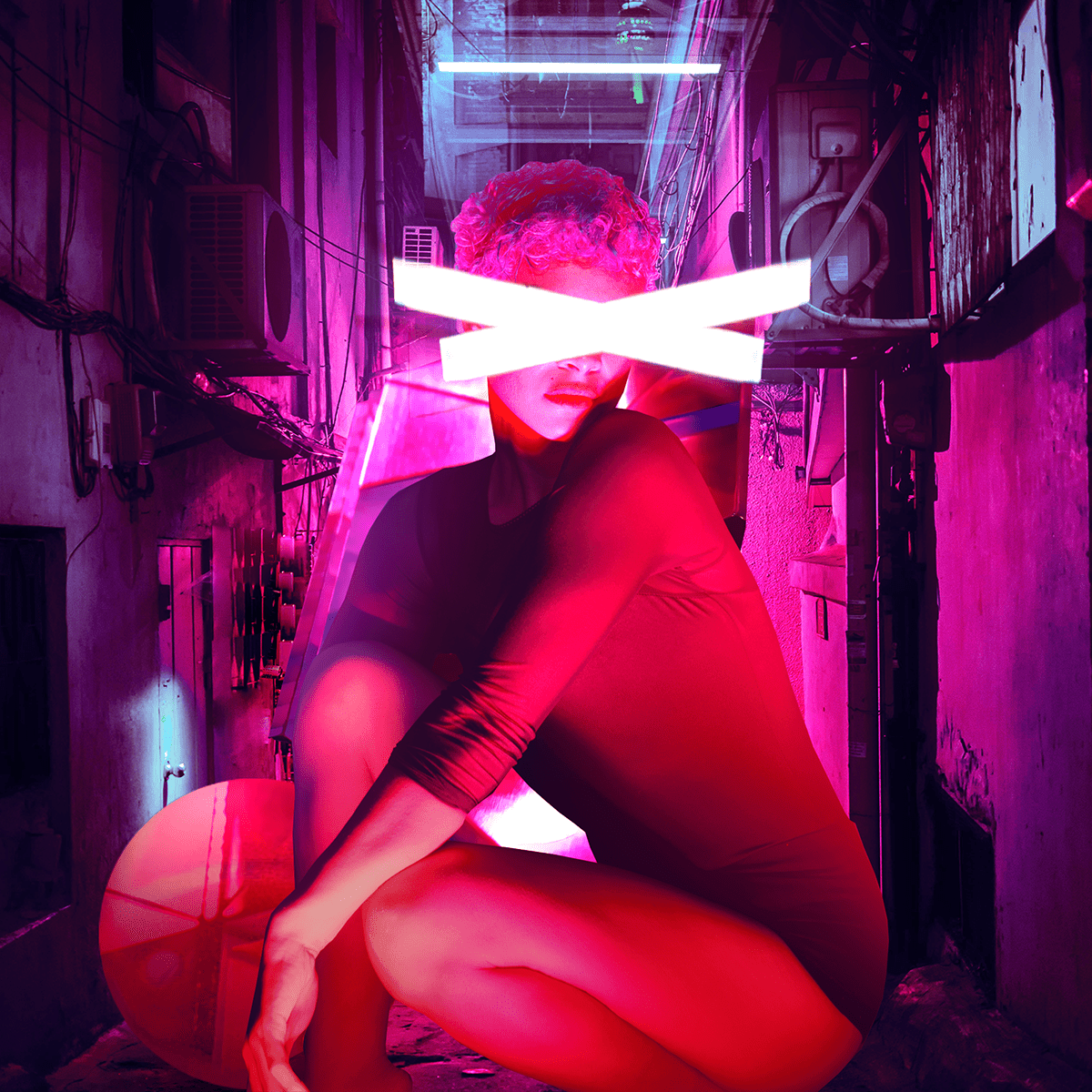 collage art Cyberpunk Digital Art  future hip hop modern culture neon poster