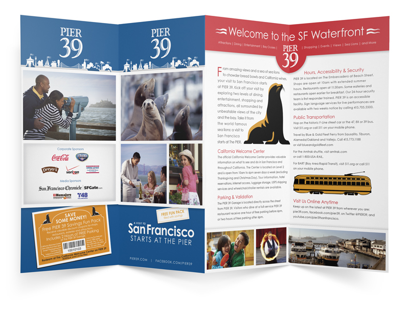 Pier 39 SF Pier 39 san francisco brochure posters directory