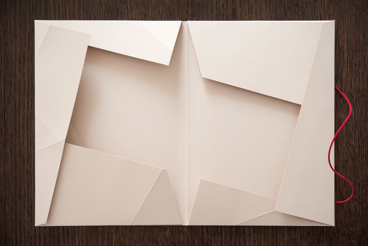 experimental identity stationary business card letterhead envelope folder fold pattern structure Innovative brand corporate company implementation
