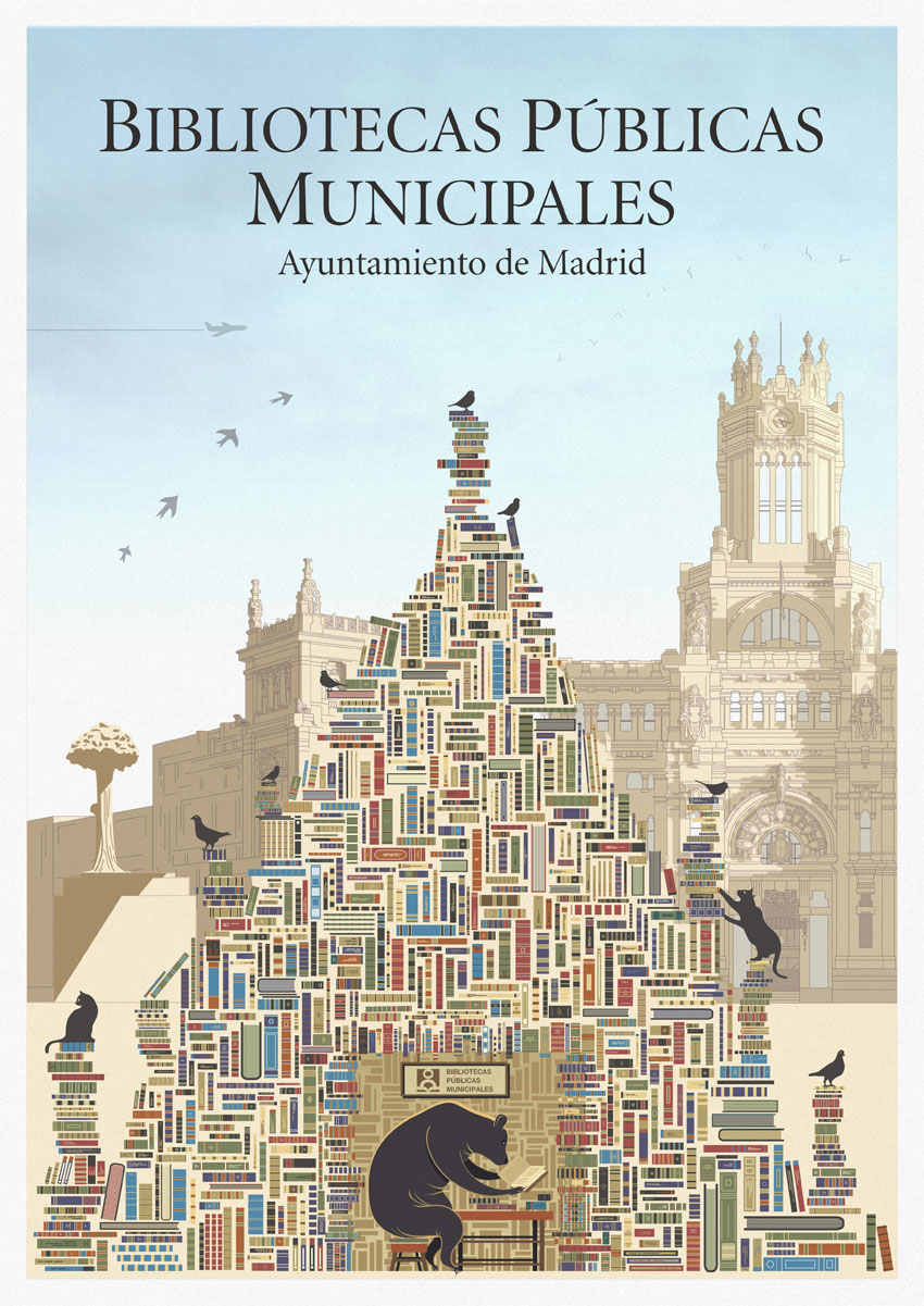 libraries poster madrid