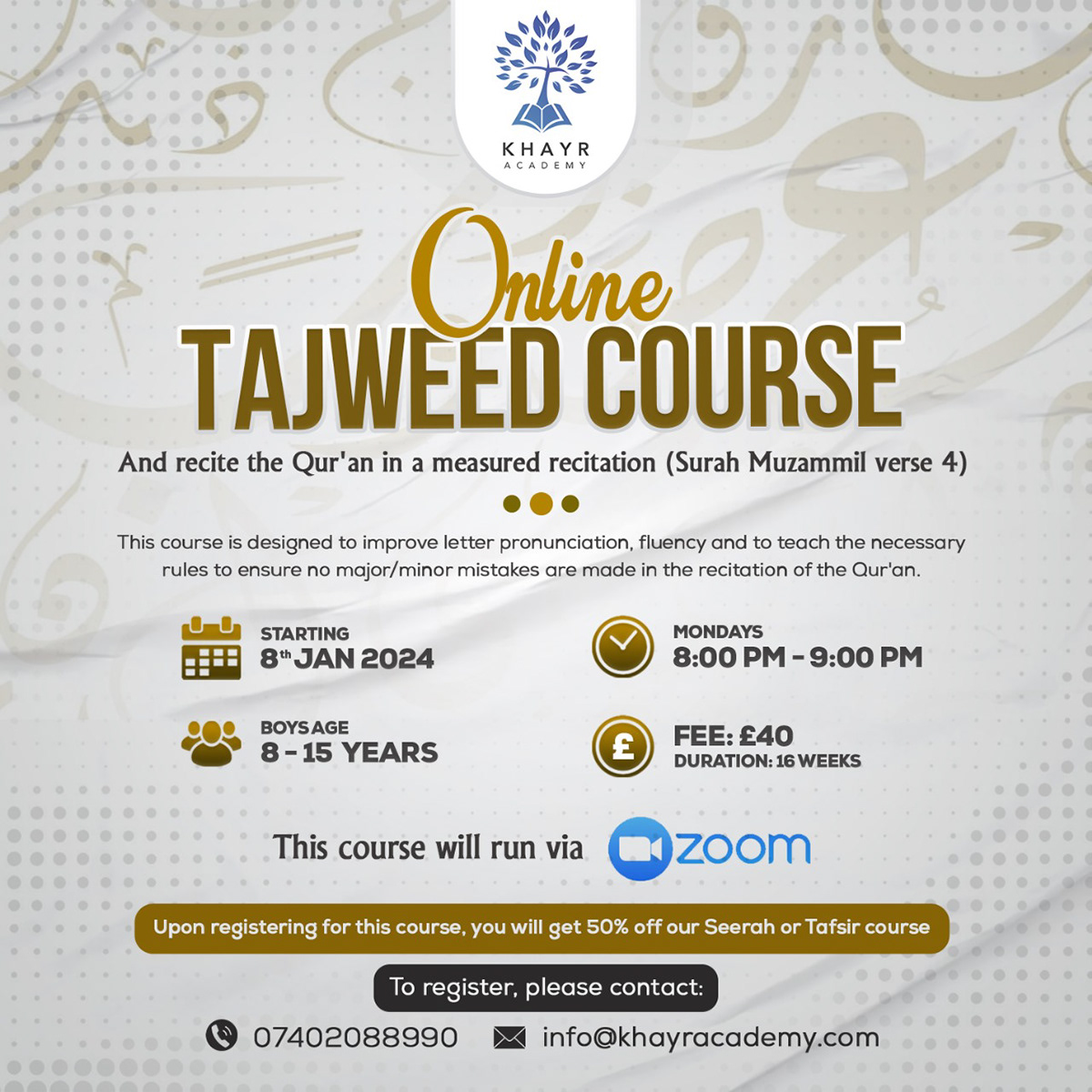 Online course online courses Hanafi fiqh Tajweed hadith Seerah tafsir