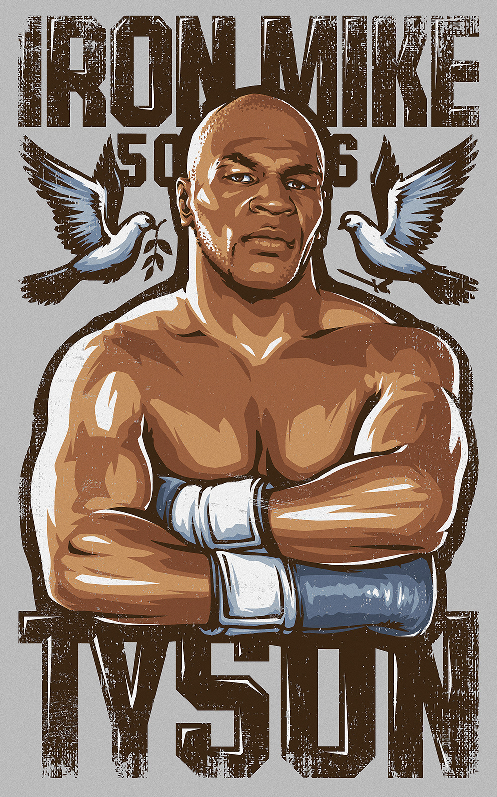 Boxing fight Fighter ILLUSTRATION  legend MMA Octagon portrait sport t-shirt