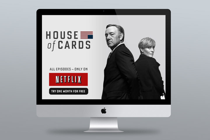 Netflix house of cards banner takeover Scandinavia North Kingdom