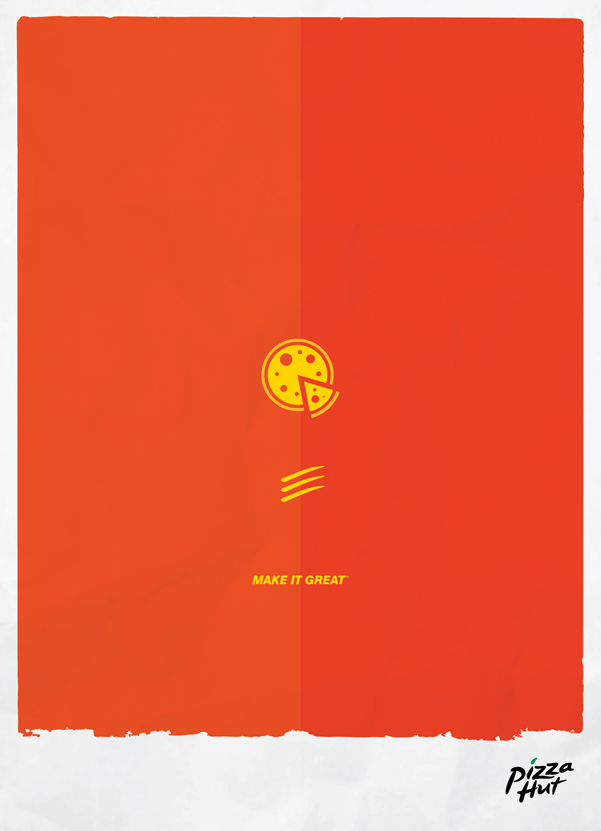 minimalist posters design creative concept minimal Food  colors KFC subway Pizza Hut Danish Hasan danishasan Pakistan flat