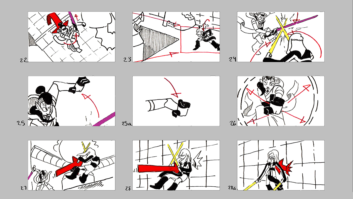 star wars Storyboards inks personal project