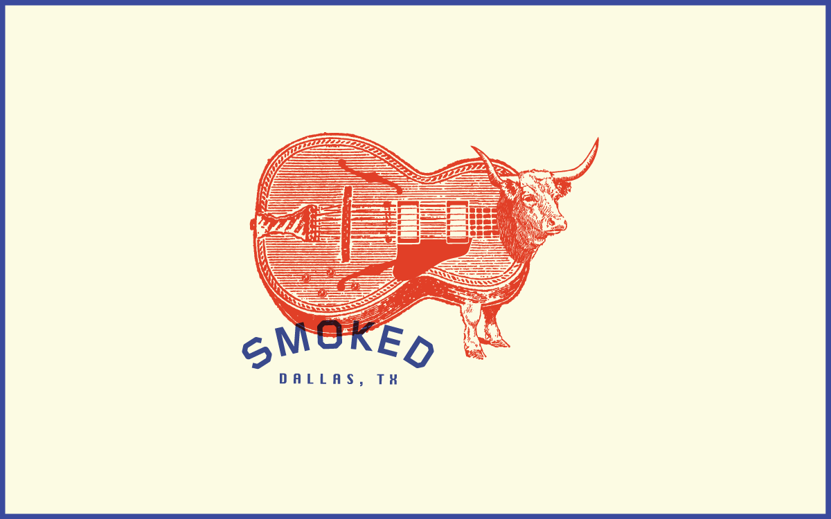 Smoked dallas texas cow meat BBQ festival Fun sausage pattern hybrid animal Signage apparel shirts