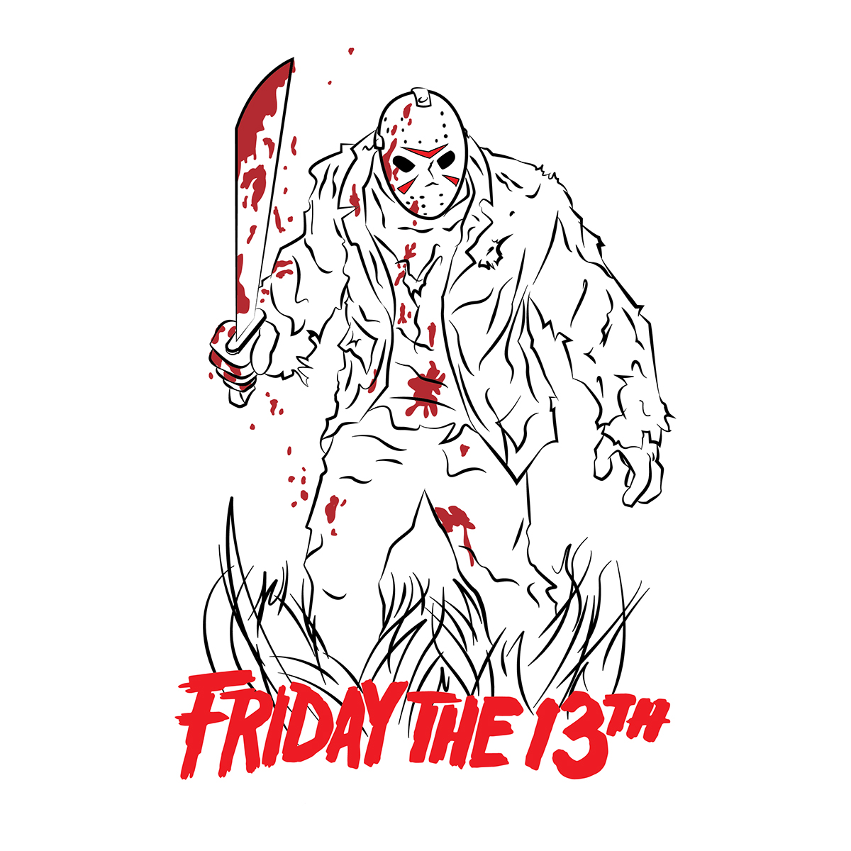 vector vector art Halloween Terror slasher Jason Voorhees Crystal Lake Friday The 13th monster