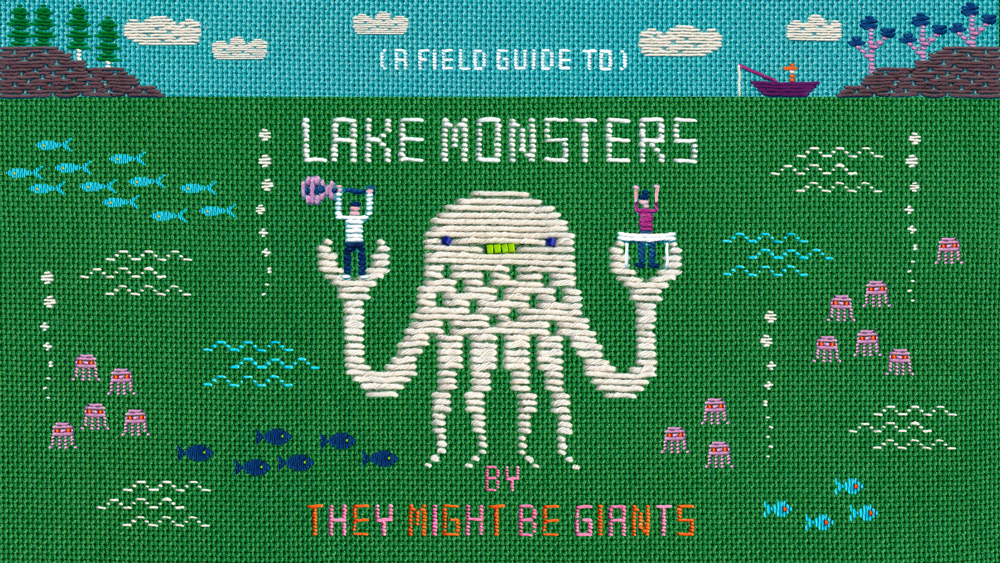 TMBG hine mizushima music video animation  Embroidery craft art handmade Lake Monsters They Might Giants