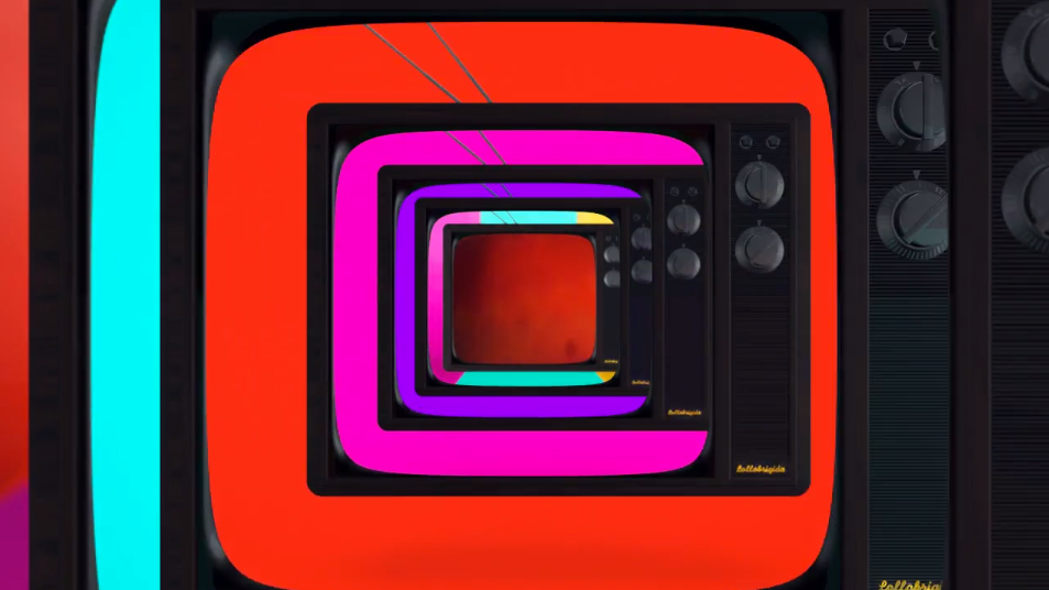 Lollobrigida music video colorful tv plastic