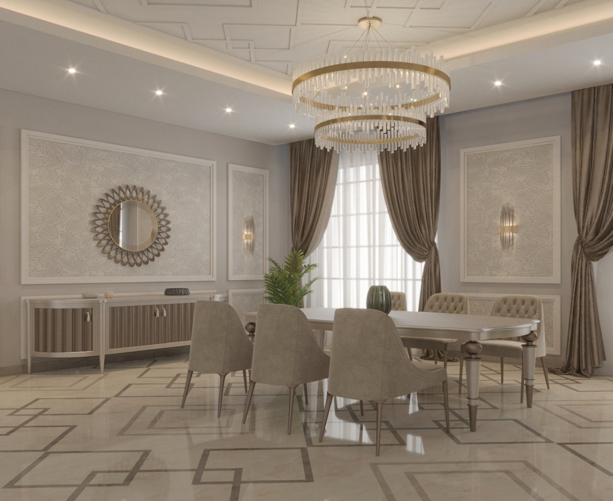 3ds max chair dinning dinning room home house interior design  modern Render table