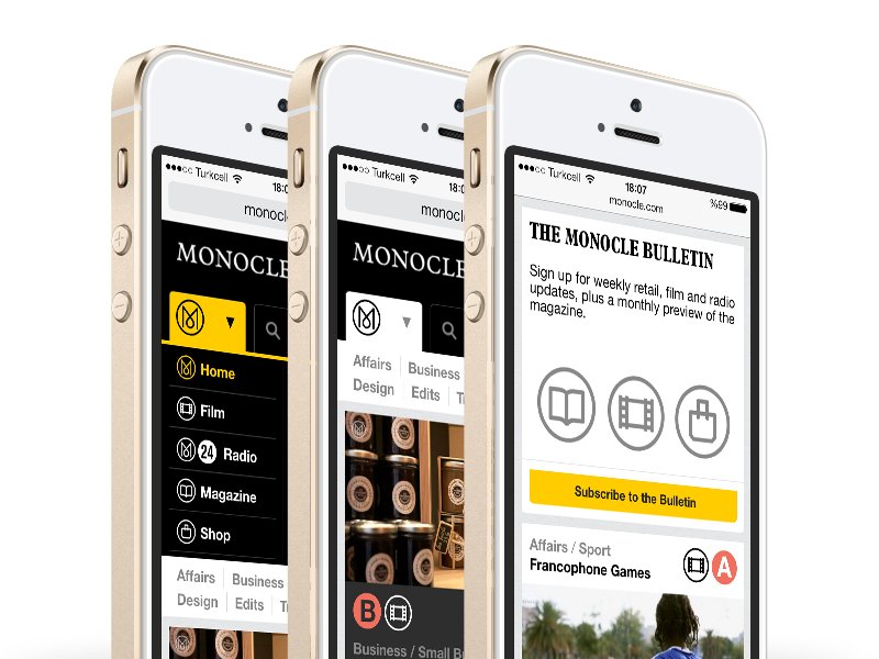 Icon Monocle monocle.com tamerkoseli tamer koseli istanbul Turkey türkiye magazine minimal simple modern iphone tamer koseli