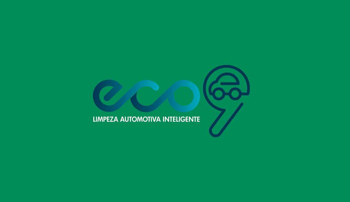 branding  identidade visual lava jato ecologic car eco9 brand drywash wash stationary