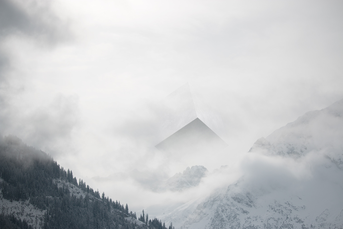 mountains austria foggy Hirschegg  