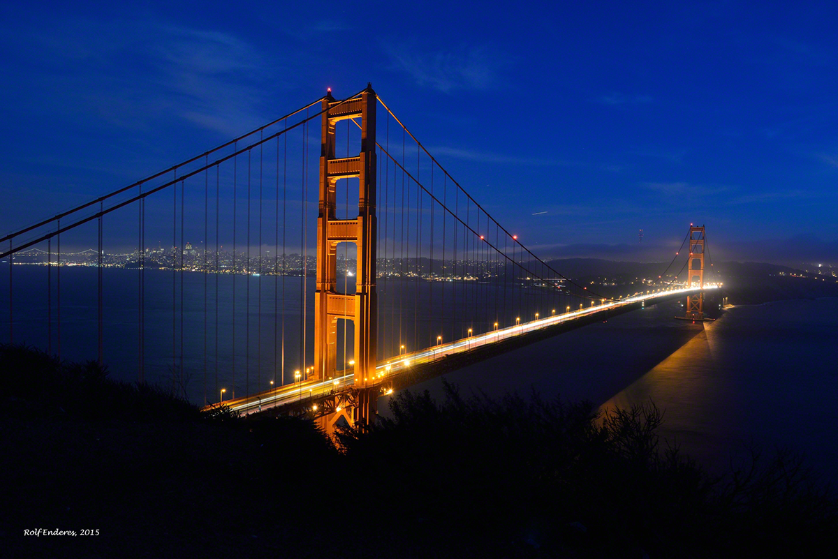 "Golden-Gate-Bridge" golden gate bridge bridge water night long exposure