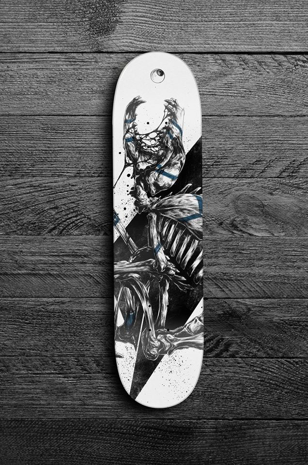 ilustration art artist design skate skateboarding Nike ink black White traditional handmade