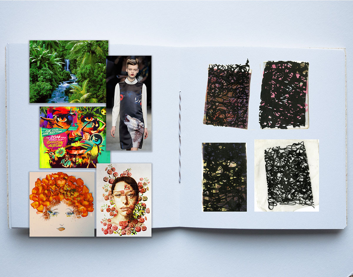 plastic Digital textile printing Amazon print Flowers Isabel Allende tribal rainforest