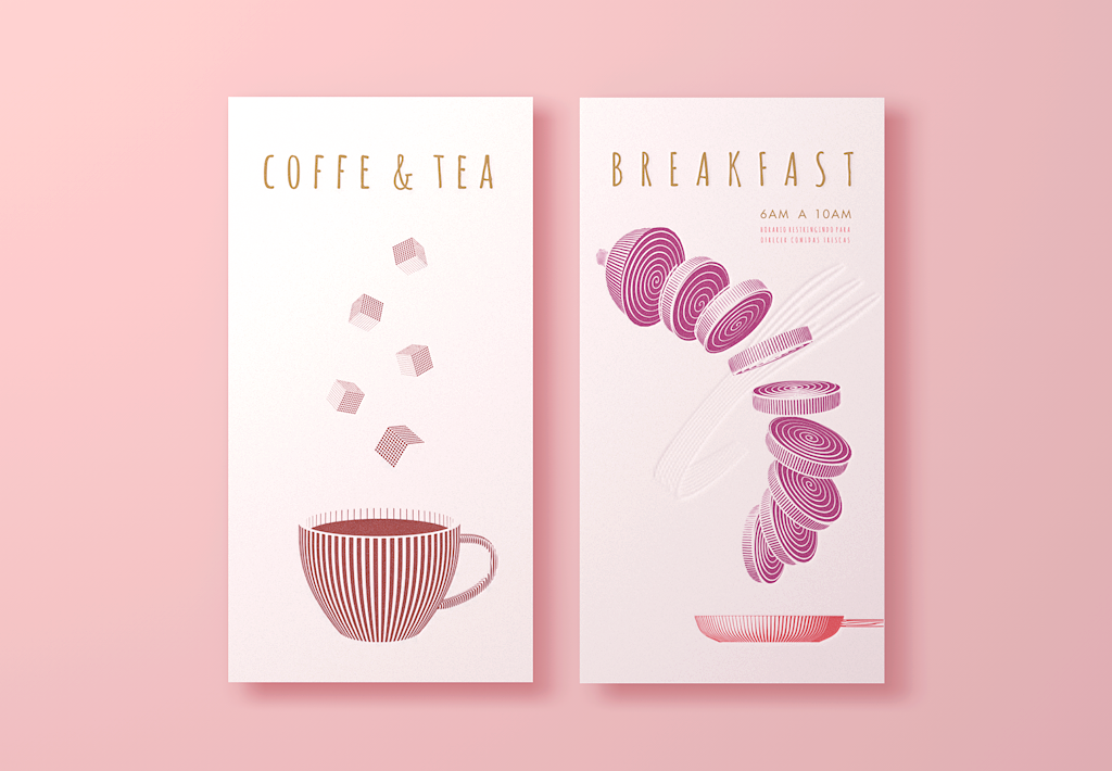restaurant colombia Food  identity Stationery Business Cards menu visual identity medellin kitchen craft pink modern Cravents
