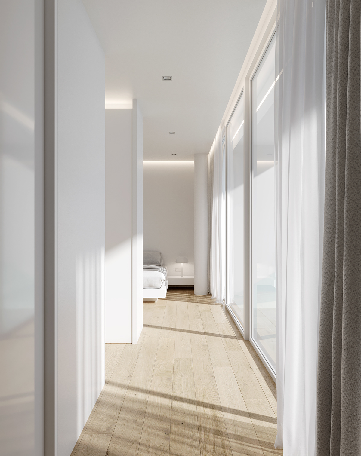CGI Render corona coronarenderer bedroom design minimalist minimal interiordesign